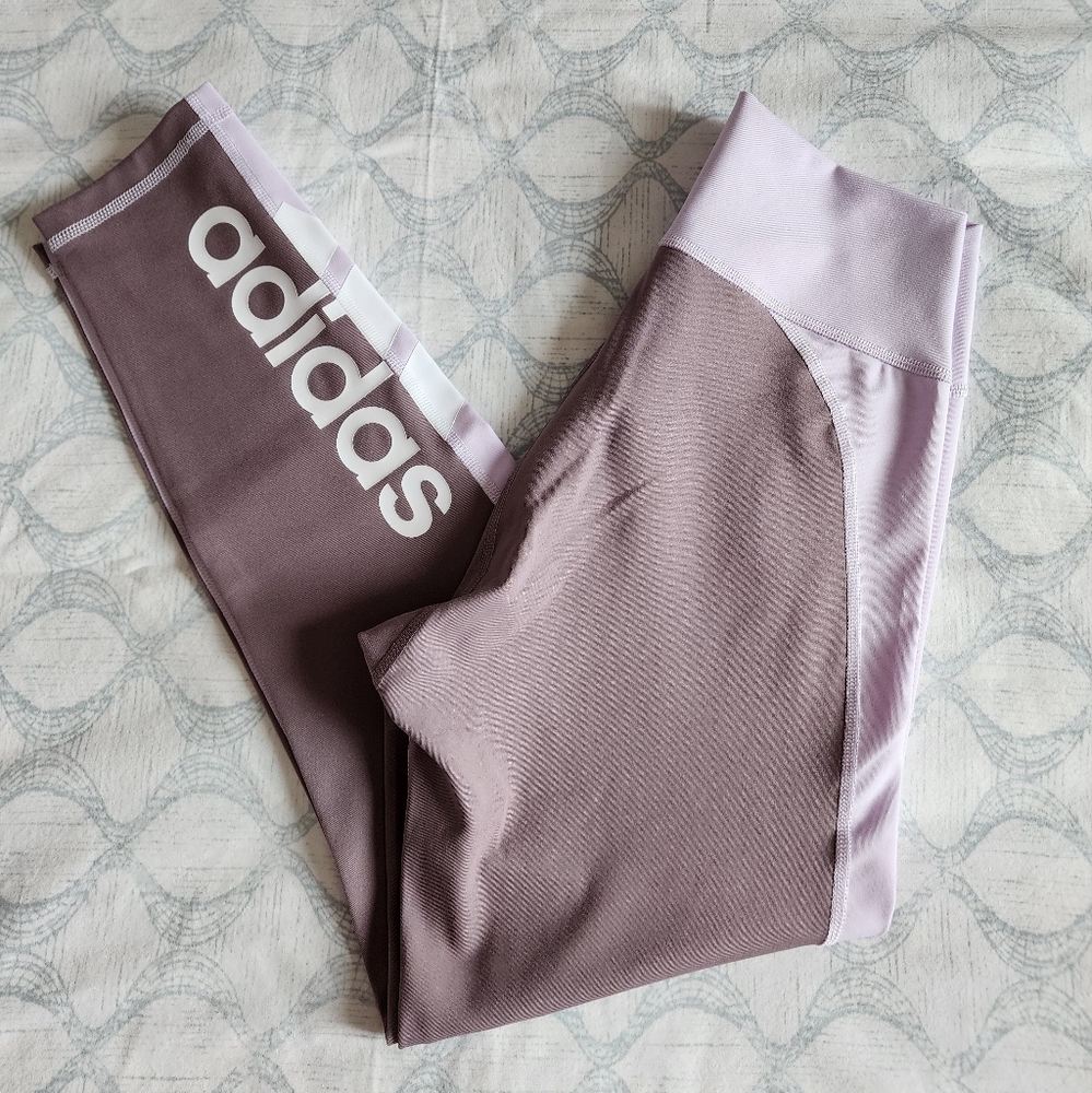 ADIDAS Purple and mauve crop leggings